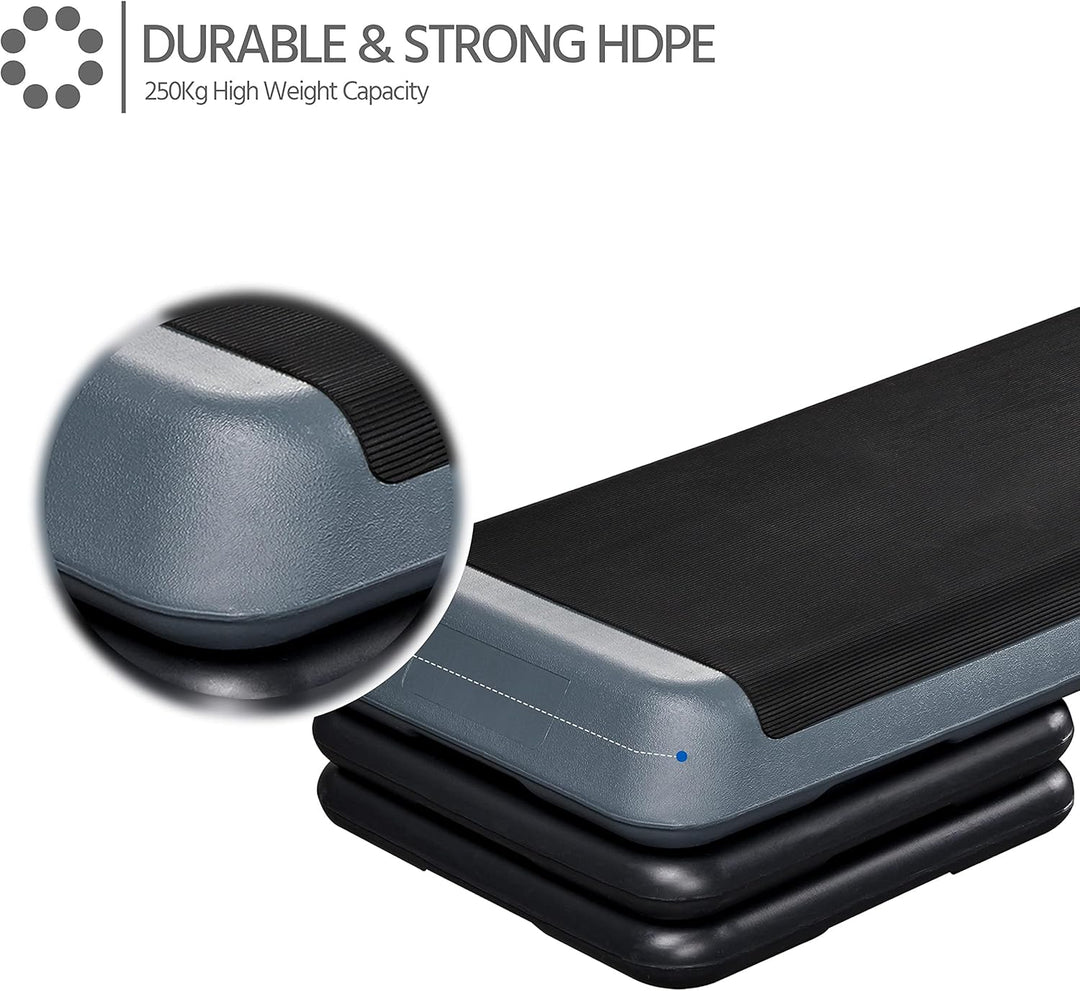Yaheetech Stepper Aerobic Steppbrett mit 3 Stufen rutschfest Trainingsbrett Fitness Heintrainer Step