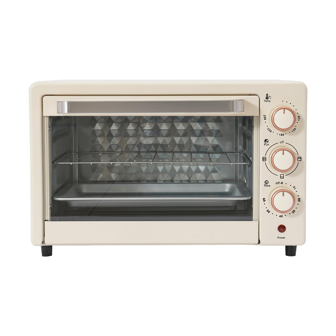 22L Elektrobackofen 1000W 220V Mini Backofen 60 Minuten Timer Einstellbarer Temperatur 120°C-250°C E