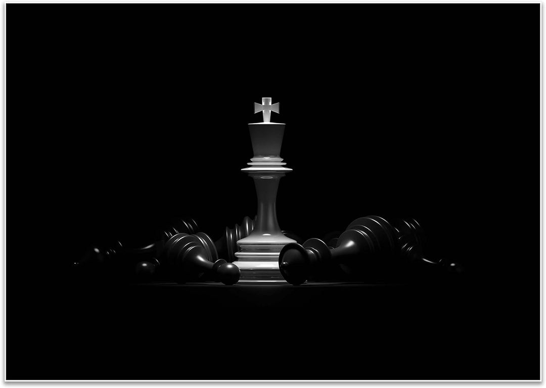 wandmotiv24 Poster als Wanddeko, Grösse Din A0, Schach, Königin, Bauern, Motivation, Moderne Wanddek