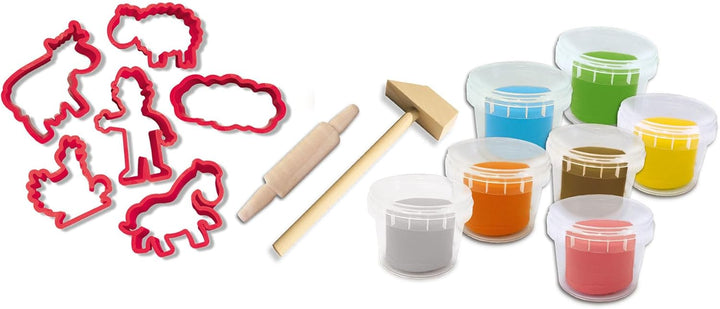 SES Creative | Set Mein erstes Mega-Tierknetset für Kinder | Kreative Kunstspiele für Babys | Komple