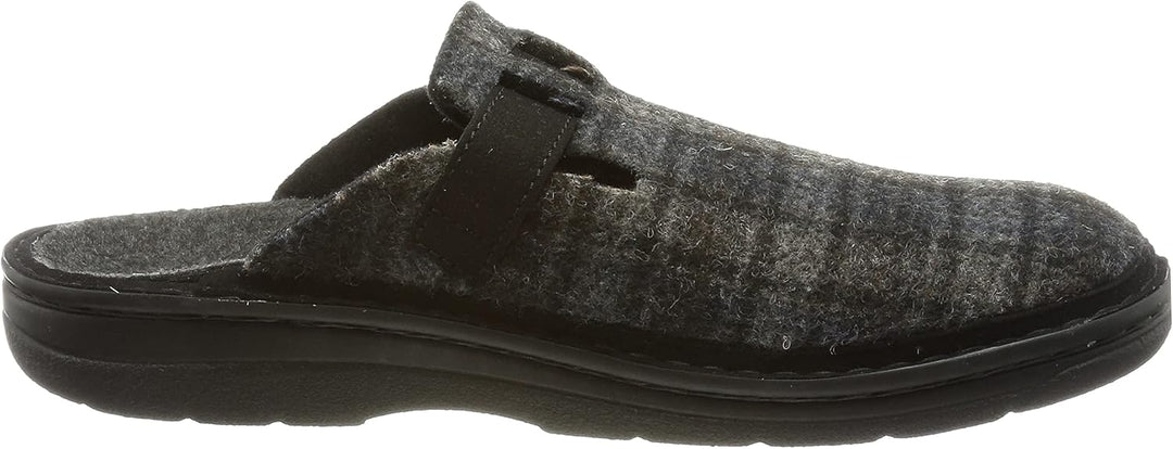 Berkemann Herren Mirko Pantoffeln 41.5 EU Dunkelgrau Schwarz Blau Karo, 41.5 EU Dunkelgrau Schwarz B