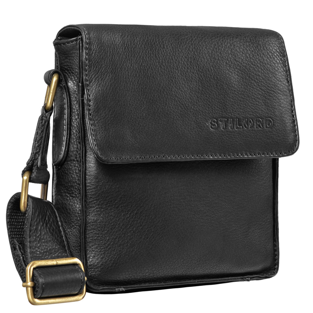 STILORD 'Nate' Herrentasche Leder klein Umhängetasche Schultertasche Männer Handtasche Messenger Bag
