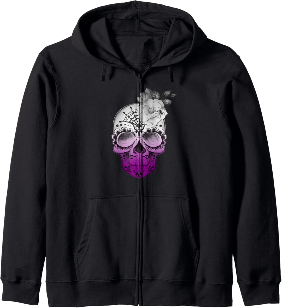 Asexuell Sugar Totenkopf Halloween Dia De Los Muertos Ace Kapuzenjacke