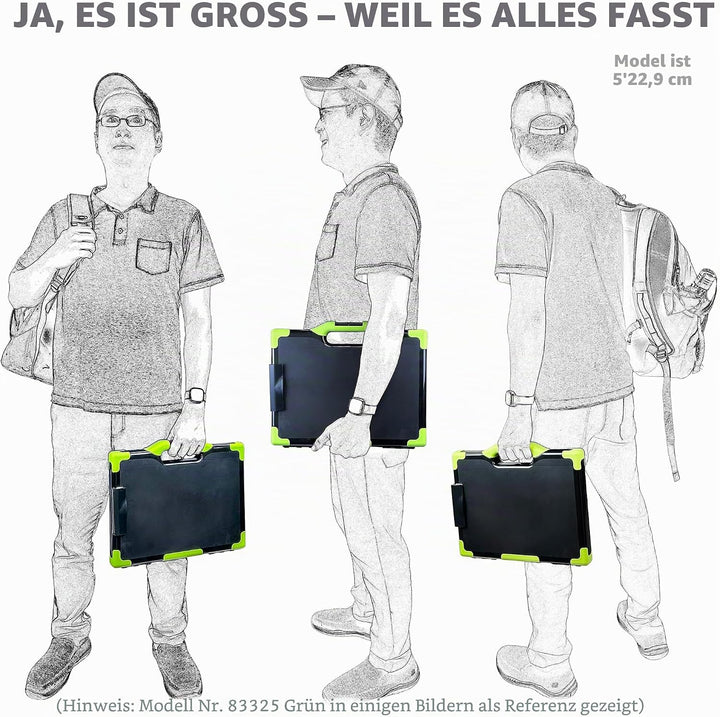Officemate Carryall 83326 Klemmbrett-Aufbewahrungsbox, Brief-/Rechtsgrösse, Schwarz und Orange, 40,6