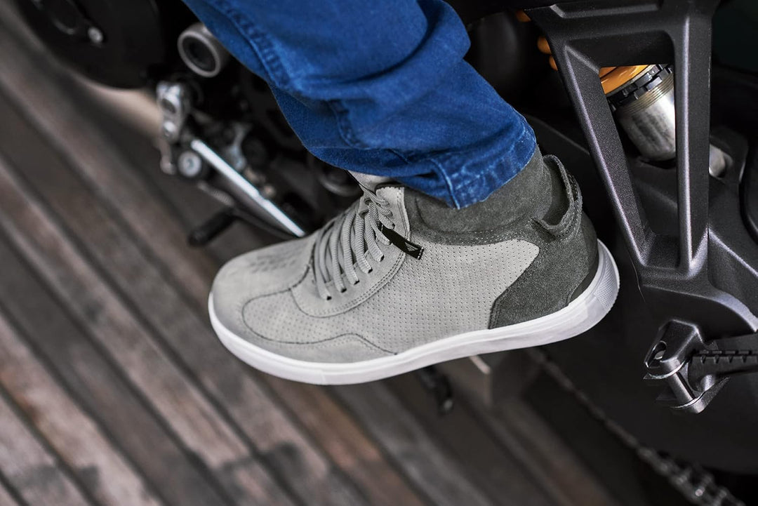 SHIMA SX-2 EVO Motorradschuhe für Herren - Atmungsaktiv, Verstärkte Leder Biker Motorradstiefel Männ