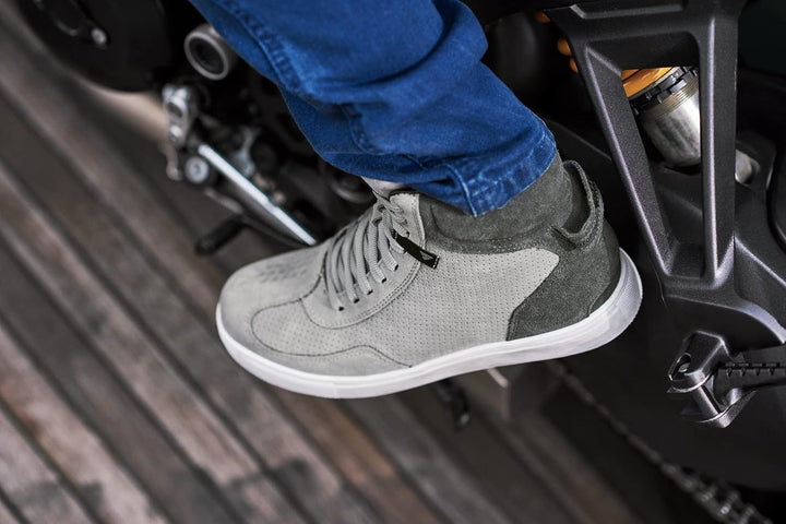 SHIMA SX-2 EVO Motorradschuhe für Herren - Atmungsaktiv, Verstärkte Leder Biker Motorradstiefel Männ