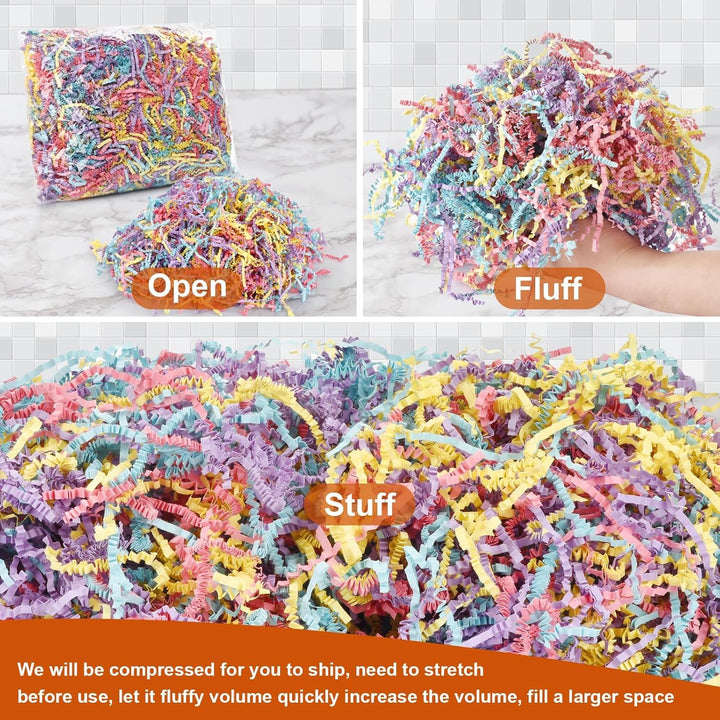Raffia Geschreddertes Papier, 100g Füllmaterial Geschenk, Raffia Hamper Shreds, Geschreddertes Papie