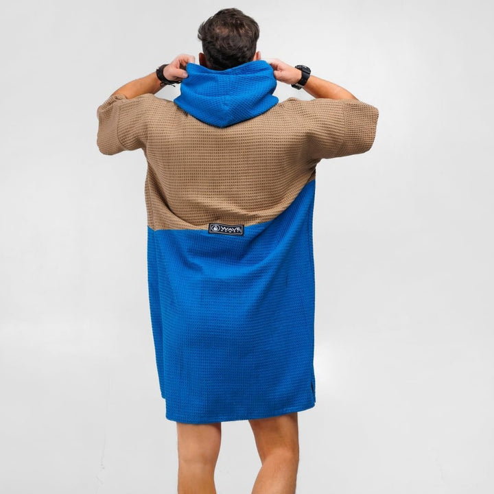 WAVE HAWAII Bade-Poncho Damen & Herren Lighd | Grösse S/M, 155-185cm I 100% Baumwolle Surf-Poncho Er