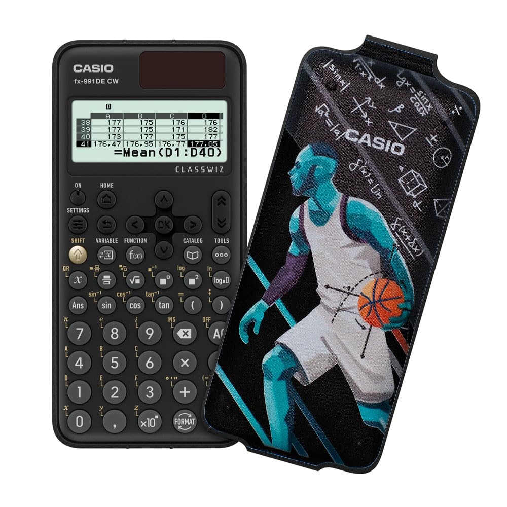 Casio FX-991DE CW ClassWiz technisch wissenschaftlicher Rechner mit Art-case "basketball", deutsche