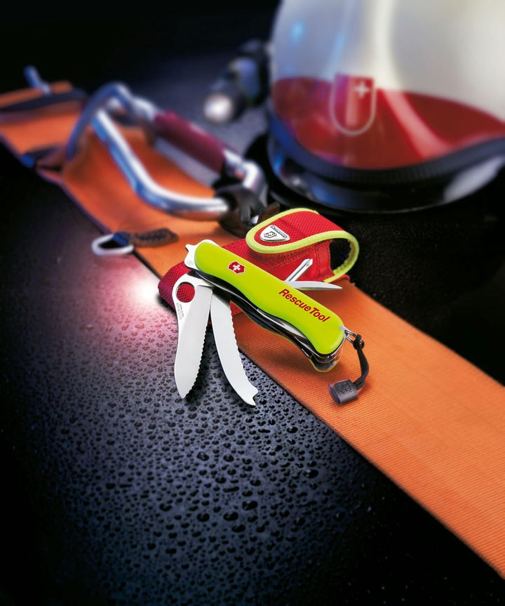Victorinox Schweizer Taschenmesser Rescue Tool, Swiss Army Knife, 14 Funktionen, Frontscheibensäge,