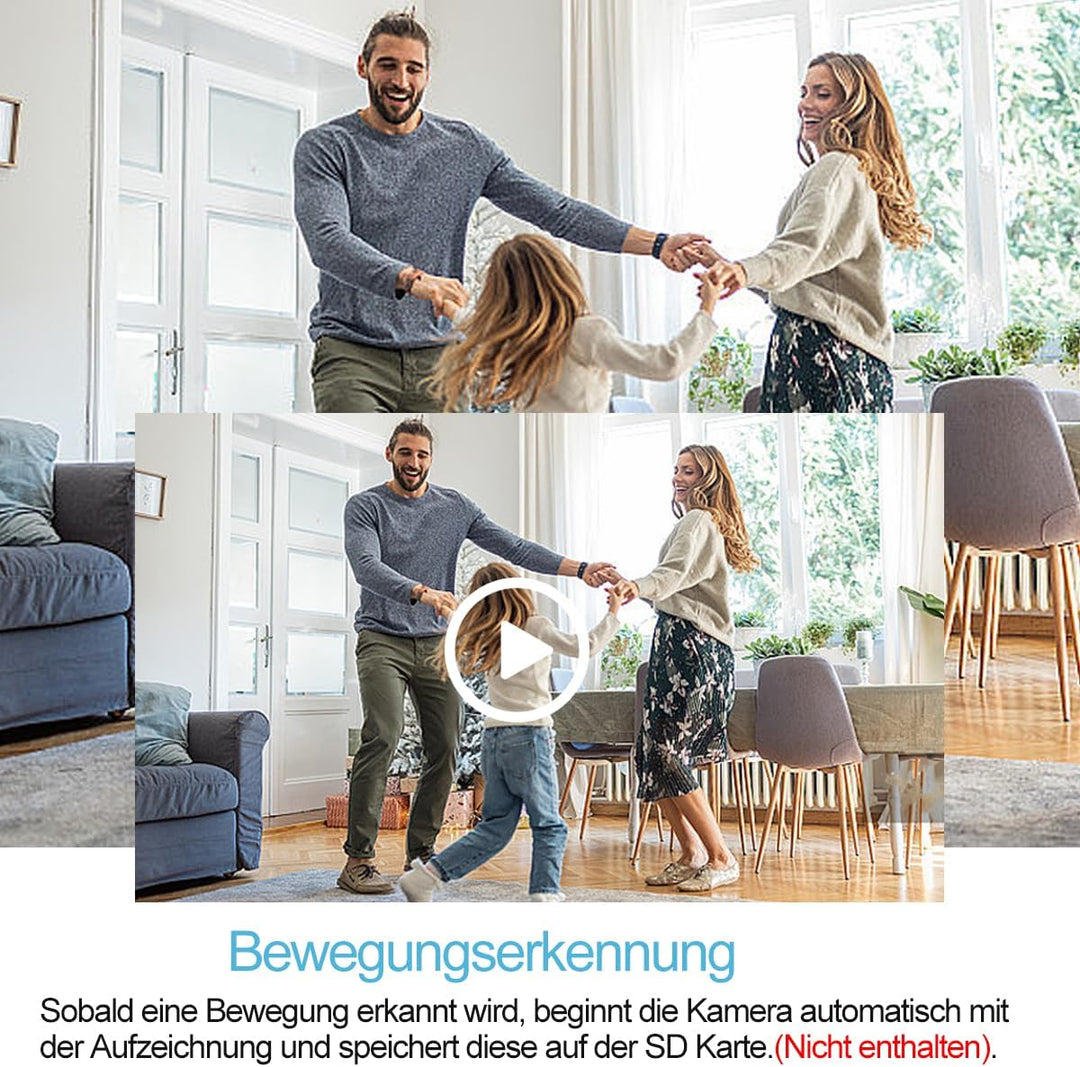 Mini Überwachungskameras 1080P USB Mini Kamera Ohne WLAN | Sicherheitskamera Videorekorder mit Beweg