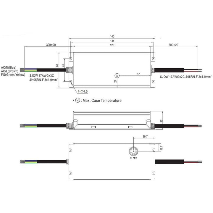 MEAN WELL XLG-75-12-A 60W 12V 5A LED Netzteil IP67