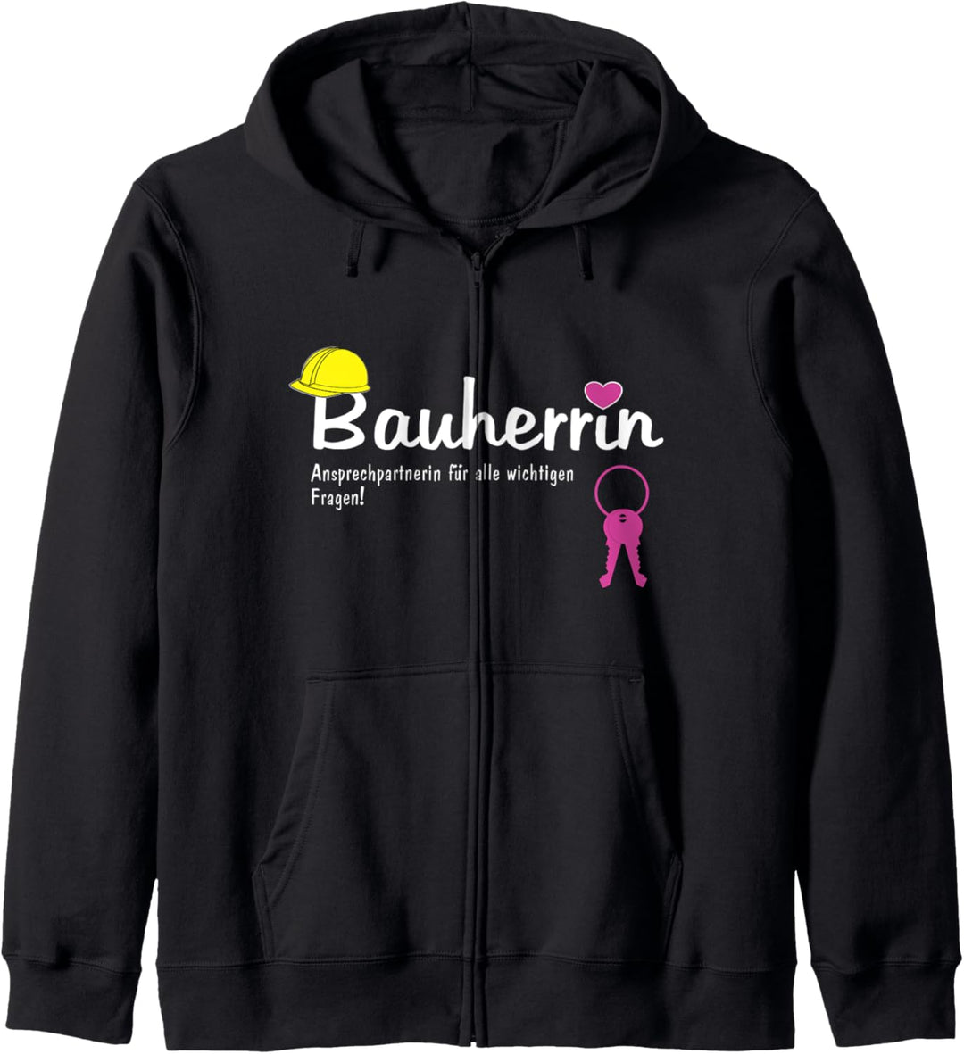 Damen Bauherrin Baustelle Hausbau Kapuzenjacke