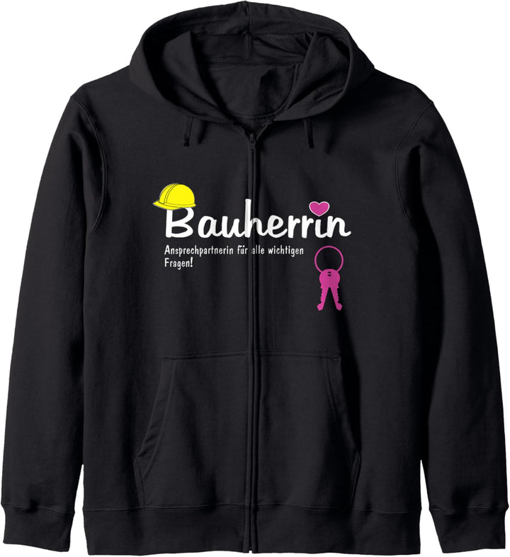 Damen Bauherrin Baustelle Hausbau Kapuzenjacke