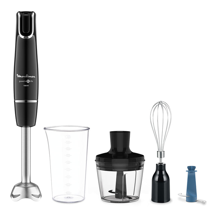 Moulinex DD9448 Stabmixer, Schwarz, 500 ml 4 accesorios Eisfarben, 4 accesorios Eisfarben