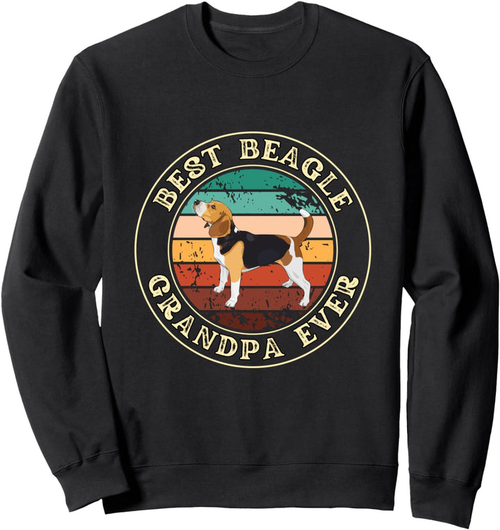 Lustiger Hund mit Aufschrift "Best Beagle Grandpa Ever", Geschenkidee Sweatshirt
