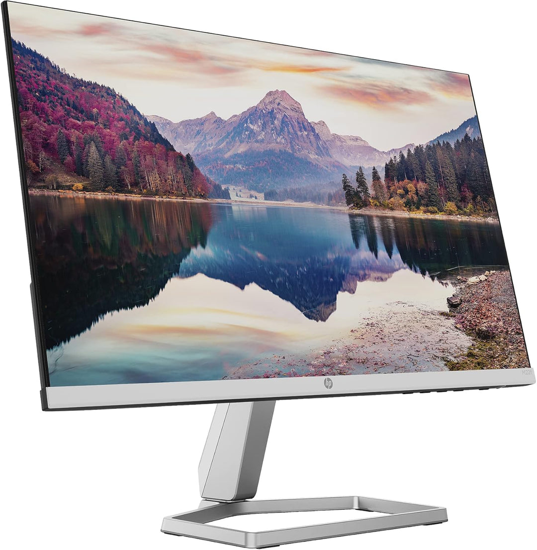 HP M22f Monitor - 21,5 Zoll Bildschirm, Full HD IPS Display, 75Hz, 5ms Reaktionszeit, VGA, HDMI 1.4,