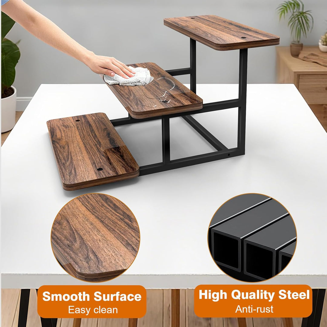 3 Etagen Kuchen und Cupcake Ständer aus Holz, Etagere für Desserts, Donuts, Kekse, Macarons, Obst, H