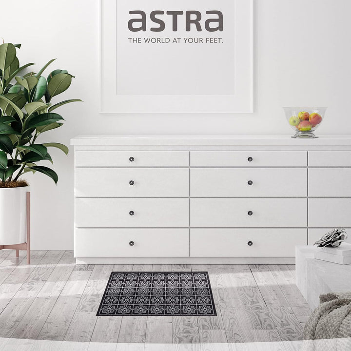Astra rutschfeste Sauberlaufmatte innen - Fliesen 50 x 70 cm - Wohnraum Fussmatte Design - Extrem sa