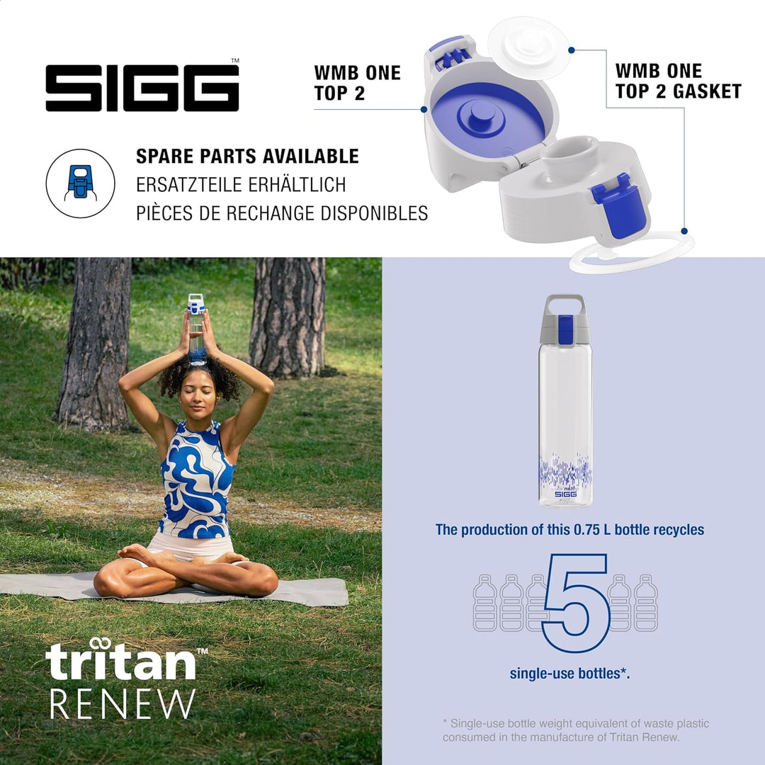 SIGG - Tritan Renew Trinkflasche - Total Clear ONE - Für Kohlensäurehaltige Getränke Geeignet - Spül