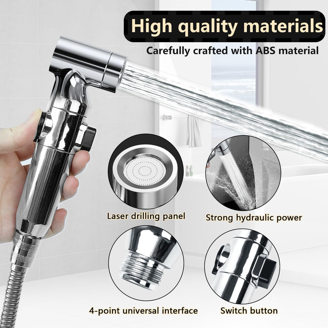 Bidet Handbrause,Bidet Brause,Handbrause Toilette,Waschbeckenbrause mit Schlauch 150 cm und Ohne Boh