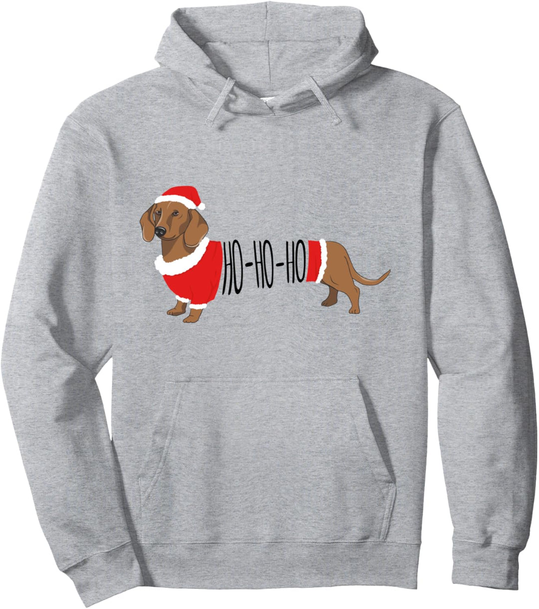 Hohoho Weihnachtsdackel Weihnachtsmann Pullover Hoodie