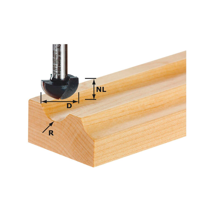 Festool Hohlkehlfräser HW S8 R4 Radius 4 mm, Radius 4 mm