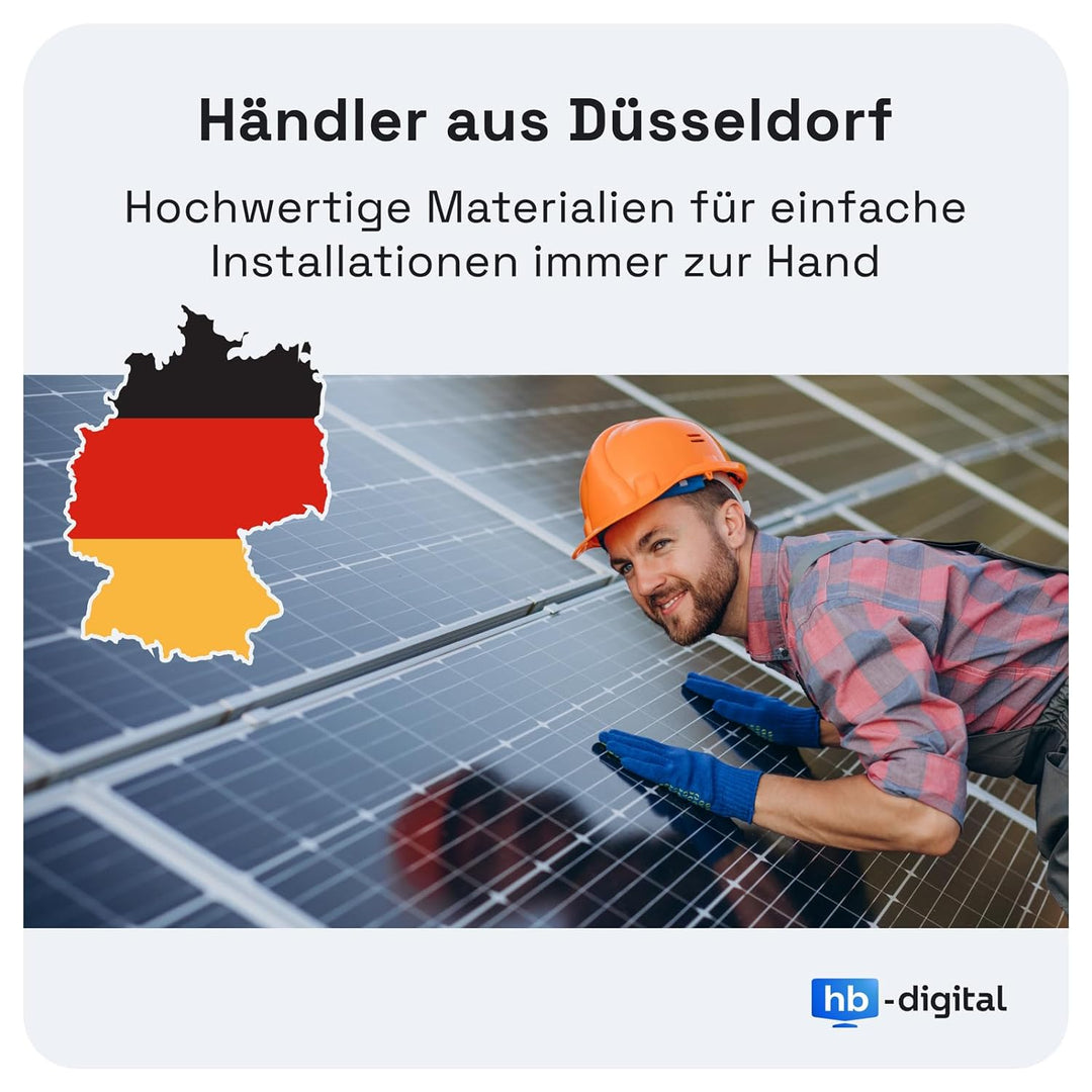 HB-DIGITAL 20m Solarkabel H1Z2Z2-K TÜV-zertifiziert 4mm2 UV-beständig flexibel PV Kabel Reines Kupfe