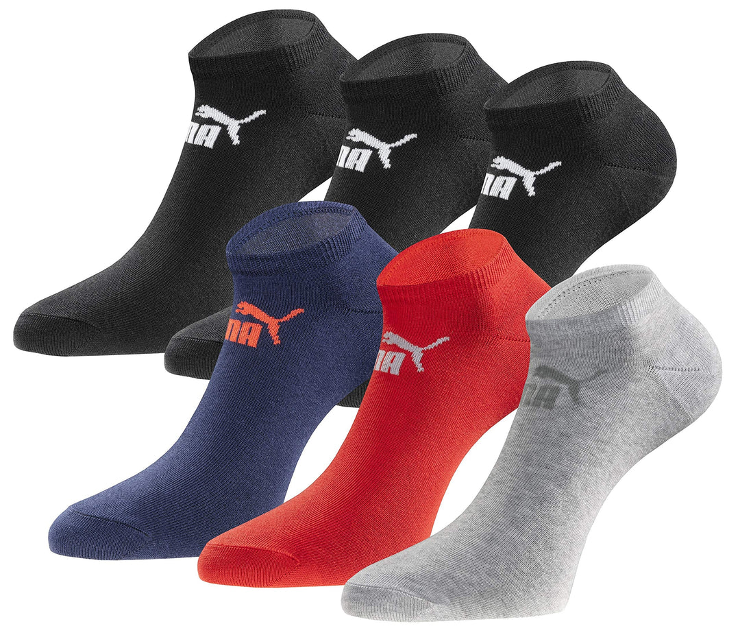 PUMA Sneakersocken 18 Paar Pack Statement Edition - Damen und Herren Black-Blue-Red-Grey Season Gr.,