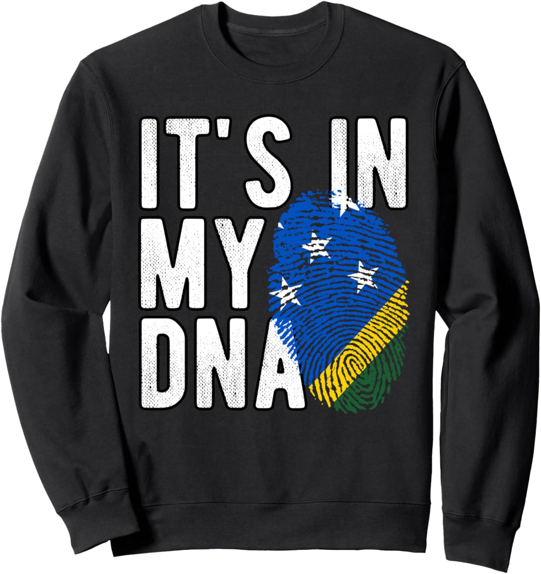 Funny it's in my DNA Salomon Islands Flagge Fingerabdruck Sweatshirt