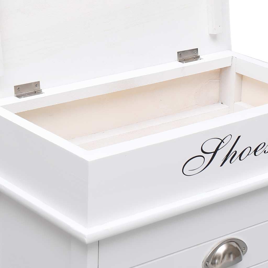 vidaXL Paulownia Holz Schuhschrank 1 Kipper Schuhkipper Schuhregal Regal Schuhablage Schuhaufbewahru