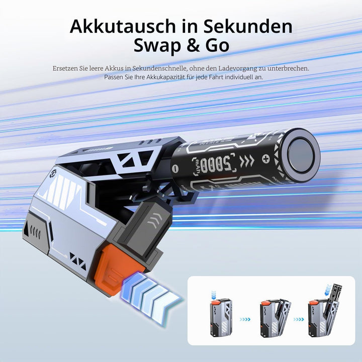 Power Bank Abnehmbarer Akku SchnellladegeräT 22.5w 20000mAh Zwei-Akku-Pack Mit C-C＆C-L Kabel, Tragba