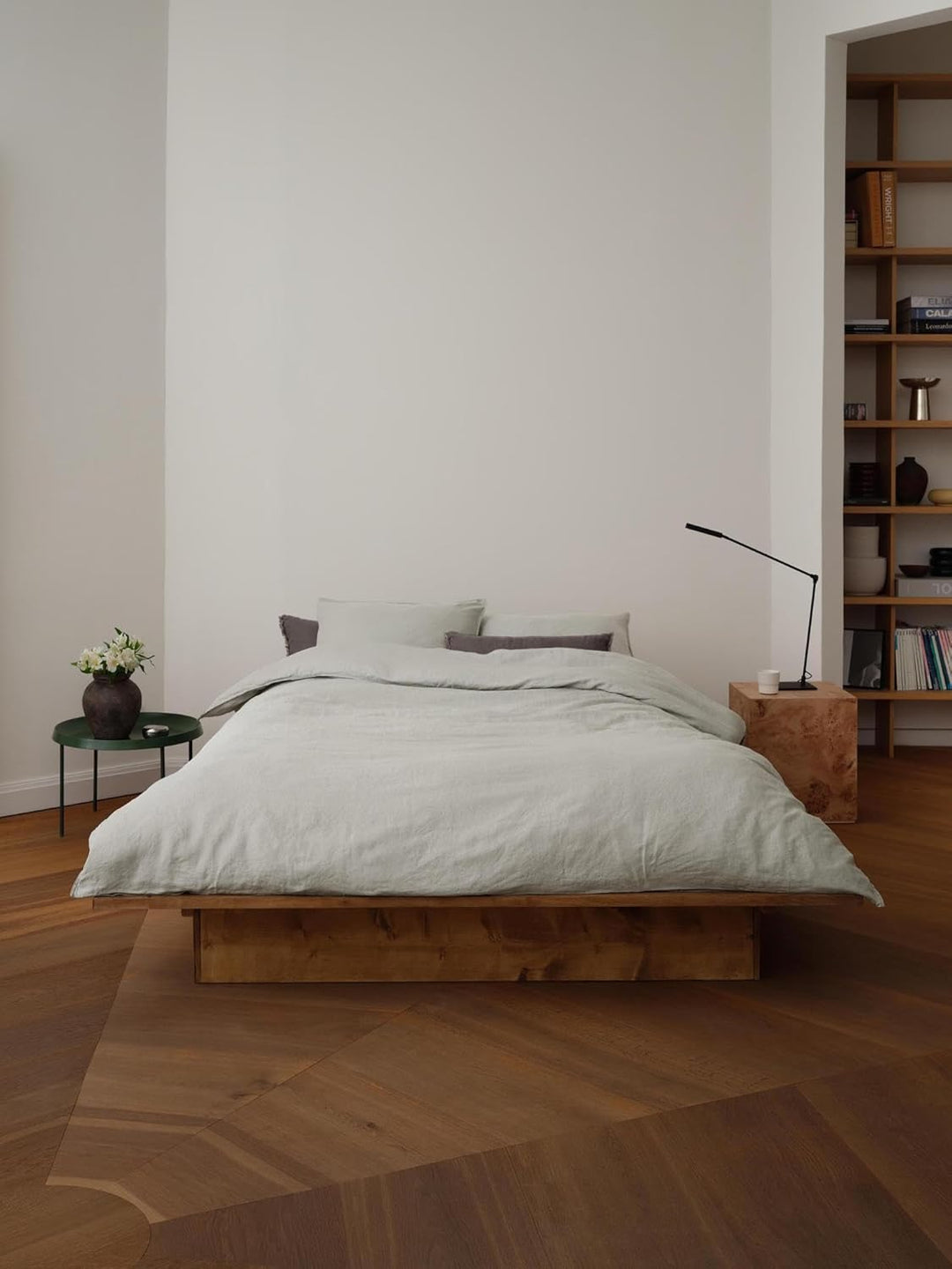 MARC O'POLO Bettwäsche Valka Grey Mist, 200x220 + 2X 80x80 cm - 100% Leinen - Uni 200x220 + 2x 80x80