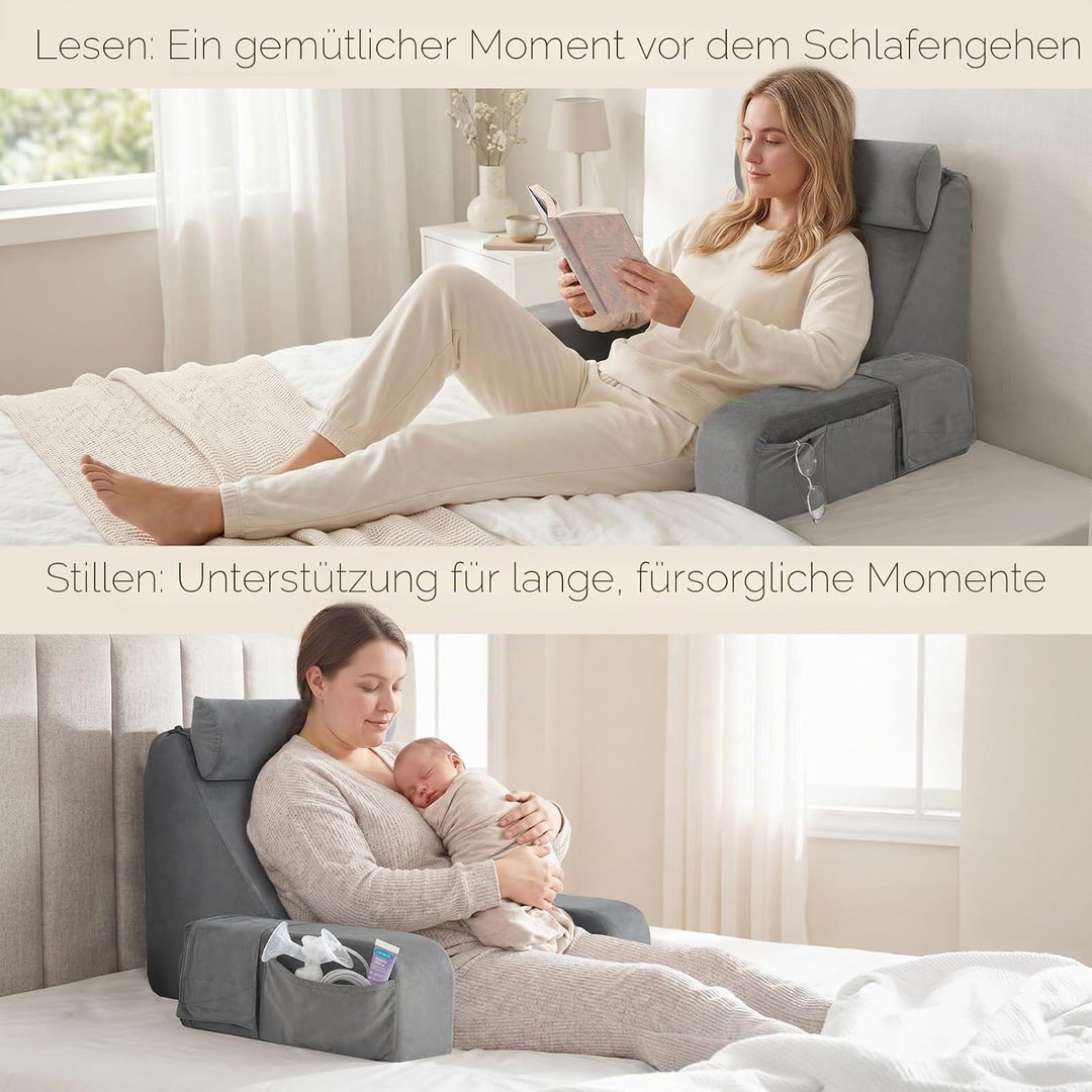 ENITYA Lesekissen zum Sitzen im Bett für Erwachsene, 48,3 cm, Rückenstützkissen zum Sitzen im Bett,