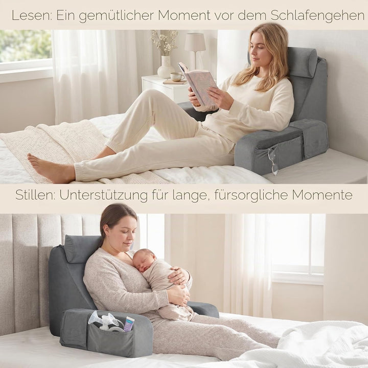 ENITYA Lesekissen zum Sitzen im Bett für Erwachsene, 48,3 cm, Rückenstützkissen zum Sitzen im Bett,