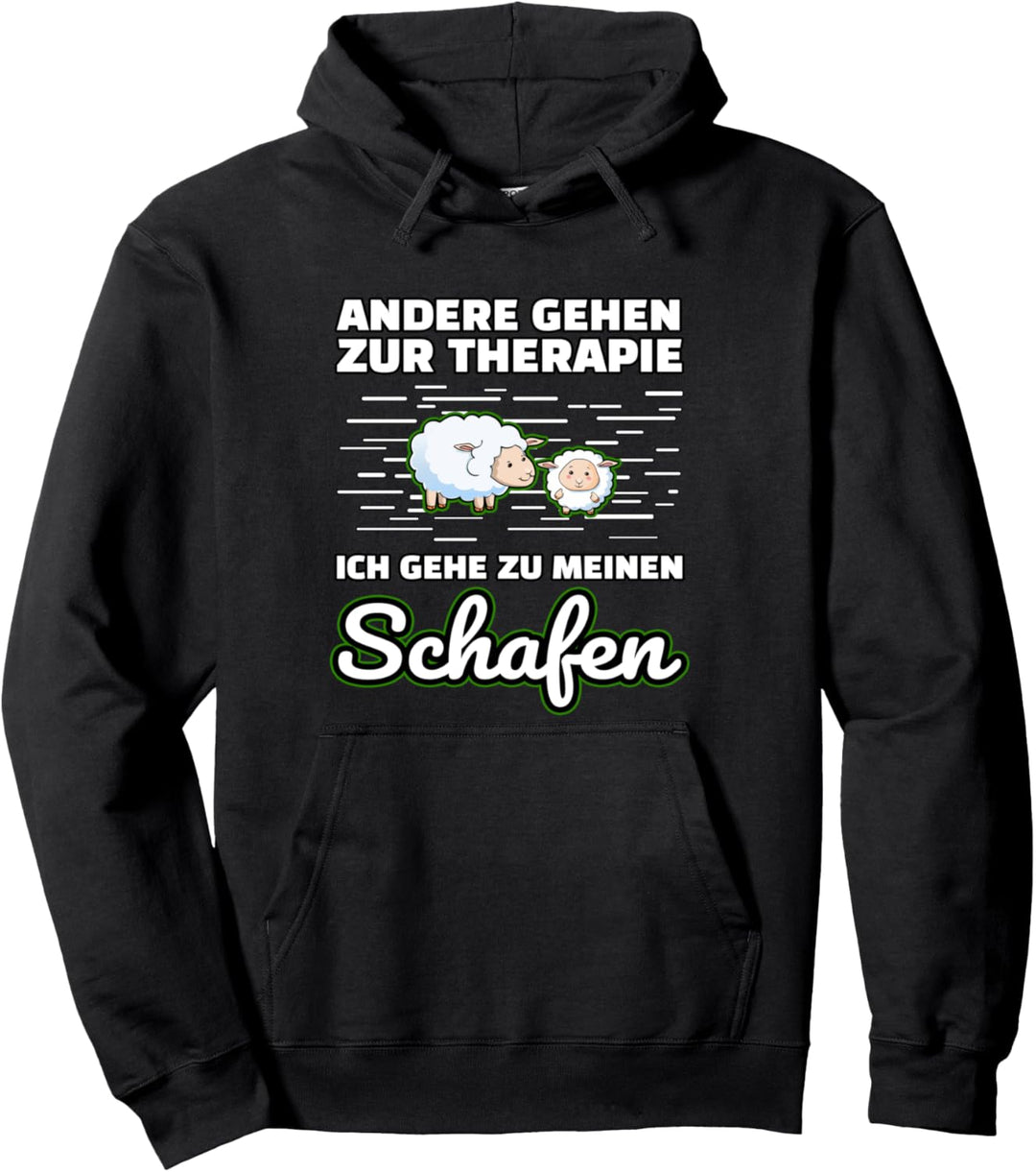 Schafe Therapie lustiger Spruch Pullover Hoodie