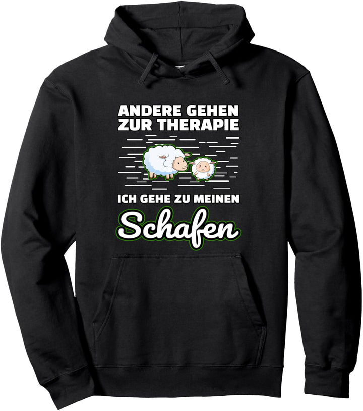 Schafe Therapie lustiger Spruch Pullover Hoodie