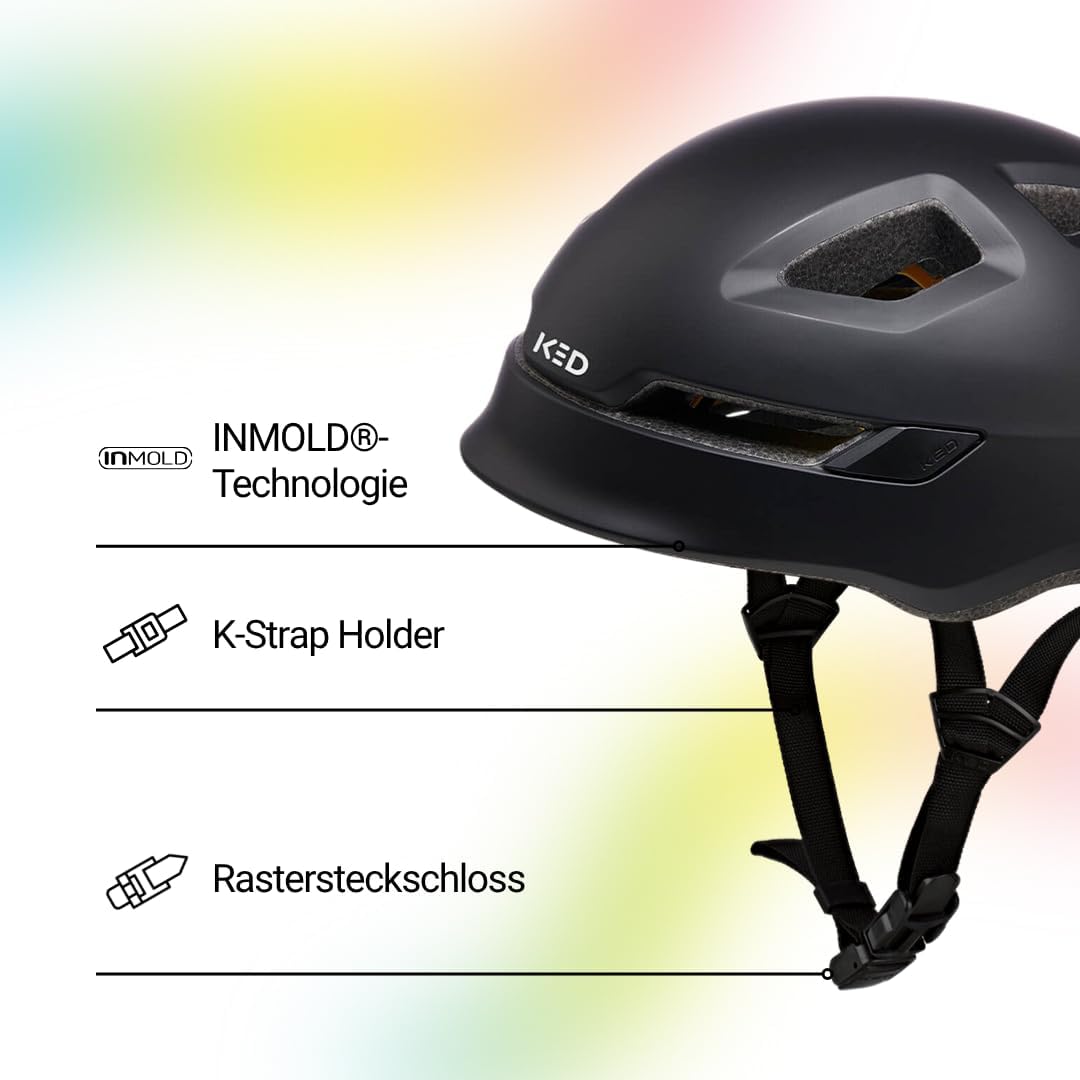 KED Pop MIPS Kinder Fahrrad Helm schwarz/weiss 2023 black white M | 52-56cm, black white M | 52-56cm