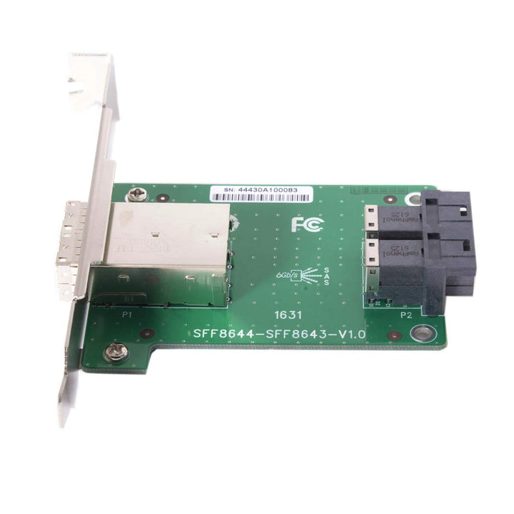 Cablecc Mini SAS HD SFF-8644 auf interne SAS HD SFF-8643 PCBA Buchse Adapter mit Low-Profile-Halteru