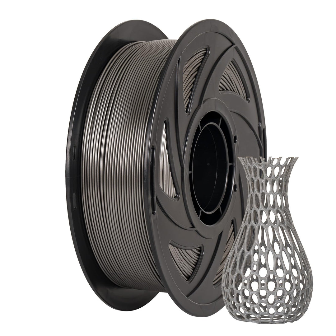 TRONXY PETG Filament 1,75 mm, Metall Hellgrau 3D-Drucker Filament Genauigkeit +/- 0,05 mm, 1 kg Spul