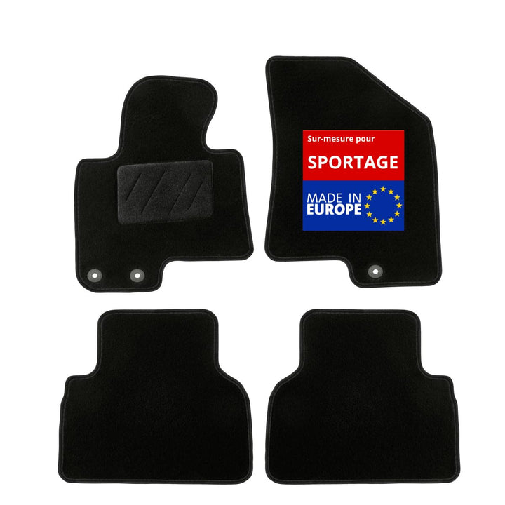 DBS Autofussmatte - nach Mass - 4-teilig - schwarzer Nadelfilz 600g/m² - Sortiment One - 1765669