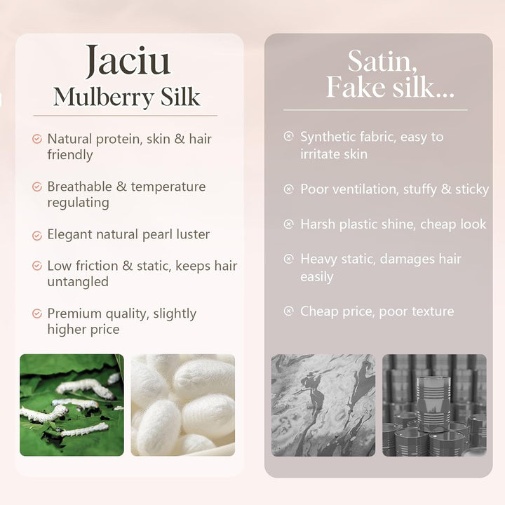 Seidenkissenbezug Jaciu Silk Pillowcase 21 Momme beidseitiger Seidenkissenbezug Kissenbezug Versteck