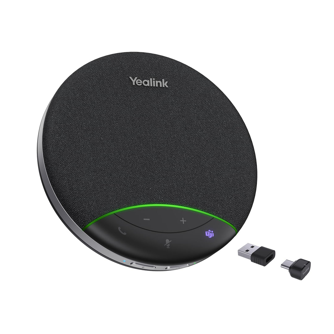 Yealink SP92 Büro Konferenz Lautsprecher mit Mikrofon, Tragbarer Bluetooth-Lautsprecher mit Dongle,