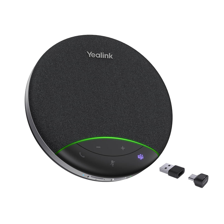 Yealink SP92 Büro Konferenz Lautsprecher mit Mikrofon, Tragbarer Bluetooth-Lautsprecher mit Dongle,