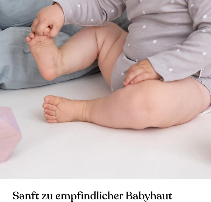 Ehrenkind® Spannbettlaken für Babybett Kinderbett | 100% Bio-Baumwolle Spannbettlaken 60x120 | Atmun
