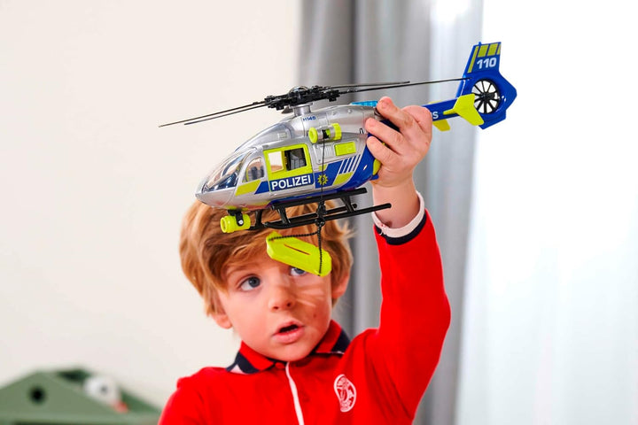 Dickie - Helikopter Police 36 cm, mit Lichtern, Geräuschen, Winde und Trage, 203716028038