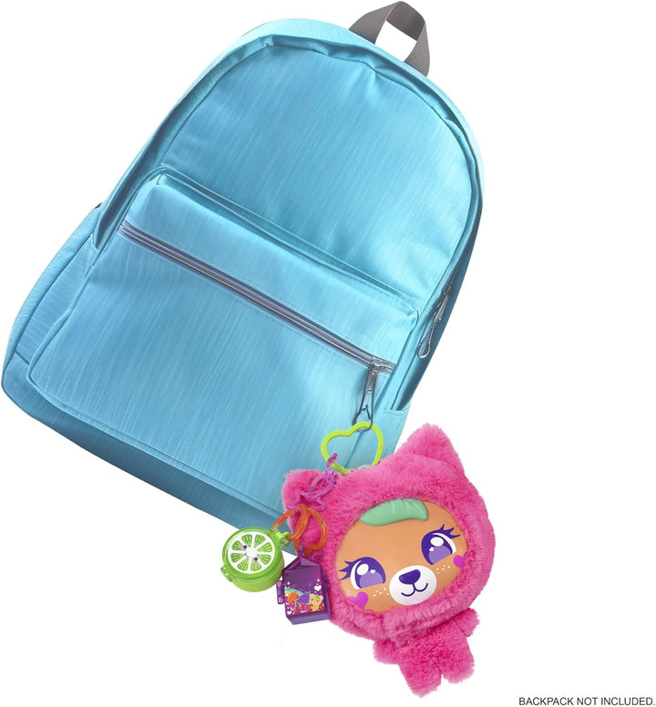 Polly Pocket Puppen- und Haustier-Spielset, Plüschbär-Schatulle, Schlüsselanhänger und Plüschtier, O