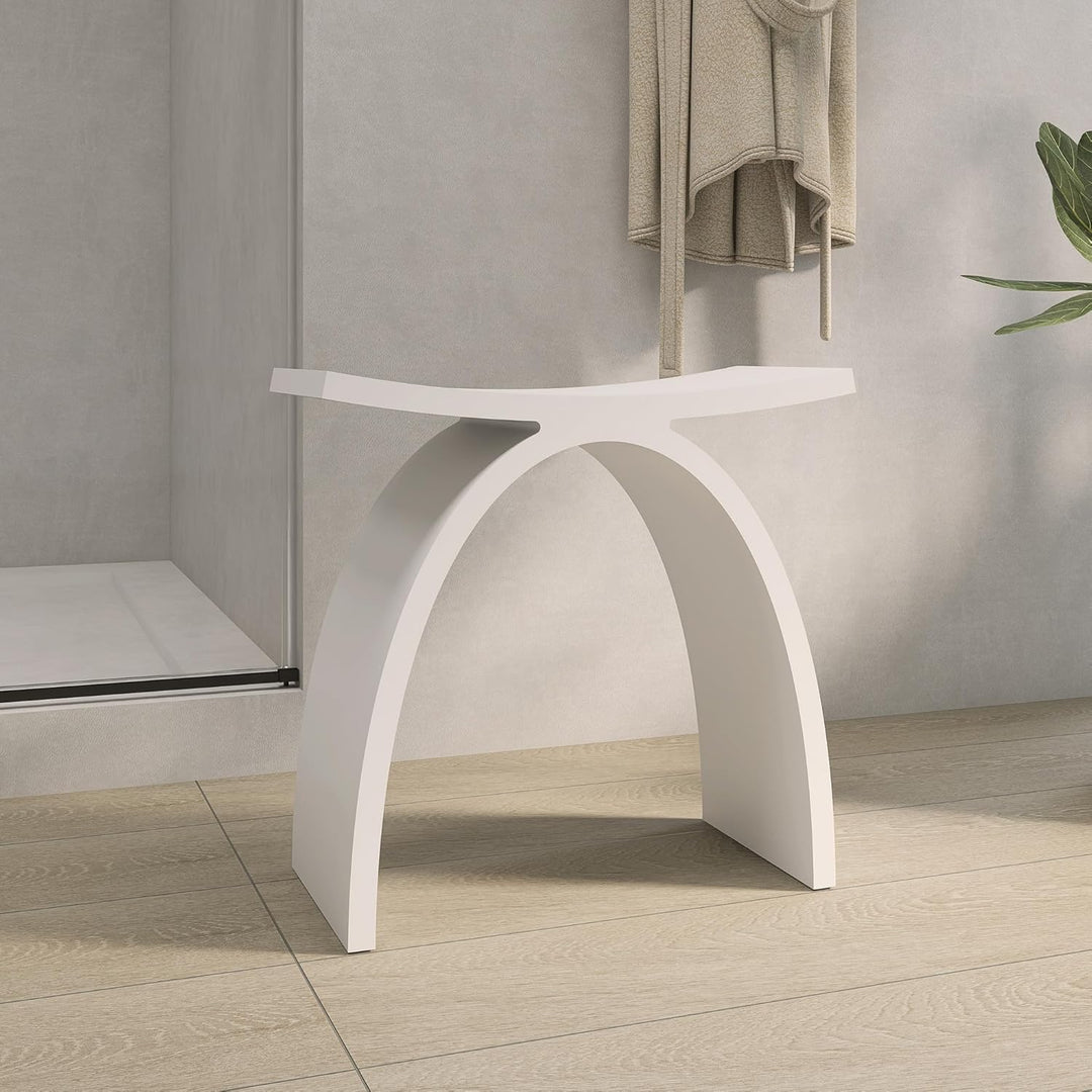 Duschhocker Modern Duschstuhl für Senioren 150 kg, Rutschfester Badhocker luxuriöser Kunststein Bade