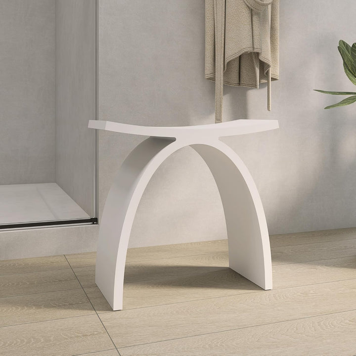 Duschhocker Modern Duschstuhl für Senioren 150 kg, Rutschfester Badhocker luxuriöser Kunststein Bade