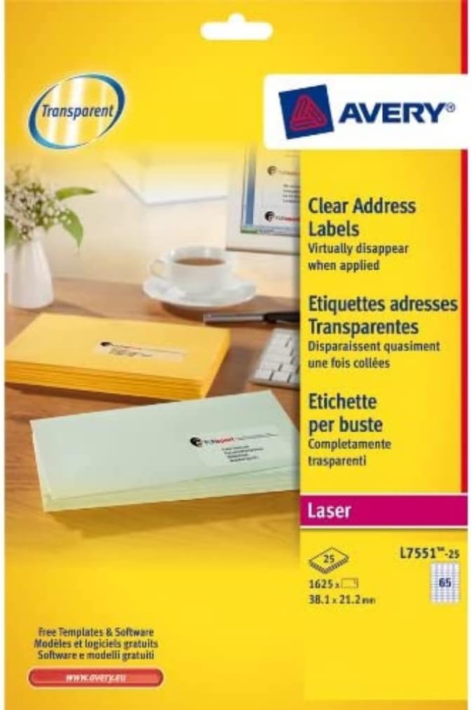 Laser Label 38,1x21,2mm 65 pro Blatt 38,1 x 21,2 mm, 38,1 x 21,2 mm